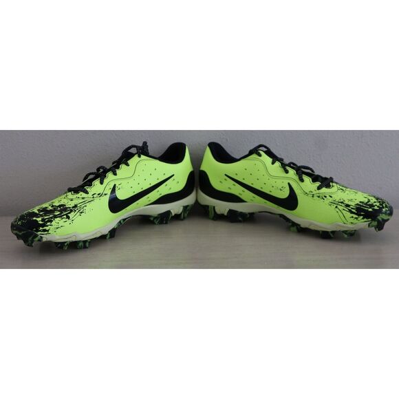 Nike FV6098-001 Men's Sz 11 Black/Lime/Volt Alpha Huarache 4 Baseball Cleats - Picture 9 of 13
